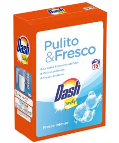 DASH DETERSIVO BUCATO LAVATRICE IN POLVERE REGOLARE SIMPLY 15 LAVAGGI