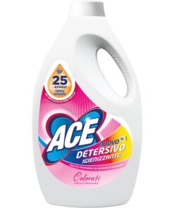 ACE DETERSIVO BUCATO LAVATRICE LIQUIDO IGIENIZZANTE COLORATI 25 LAVAGGI LT 1 375