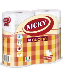 NICKY CARTA CUCINA ASCIUGATUTTO 2 ROTOLI 63 STRAPPI